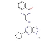 2-{[(6-cyclopentyl-1-methyl-1H-pyrazolo[3,4-d]pyrimidin-4-yl)amino]methyl}quinazolin-4(3H)-one