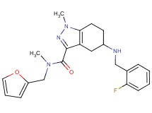 5-[(2-fluorobenzyl)amino]-N-(2-furylmethyl)-N,1-dimethyl-4,5,6,7-tetrahydro-1H-indazole-3-carboxamide