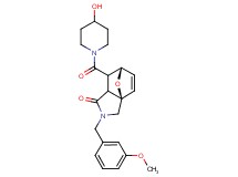 (3aR*,6S*)-7-[(4-hydroxypiperidin-1-yl)carbonyl]-2-(3-methoxybenzyl)-2,3,7,7a-tetrahydro-3a,6-epoxyisoindol-1(6H)-one