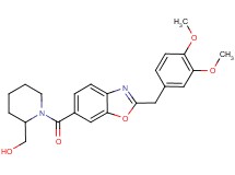 (1-{[2-(3,4-dimethoxybenzyl)-1,3-benzoxazol-6-yl]carbonyl}-2-piperidinyl)methanol