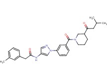 N-[1-(3-{[3-(3-methylbutanoyl)-1-piperidinyl]carbonyl}phenyl)-1H-pyrazol-4-yl]-2-(3-methylphenyl)acetamide