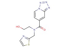 N-(2-hydroxyethyl)-N-(1,3-thiazol-2-ylmethyl)tetrazolo[1,5-a]pyridine-7-carboxamide