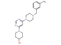 1-{6-[4-(3-methylbenzyl)-1-piperazinyl]-4-pyrimidinyl}-4-piperidinol