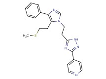 4-[5-(2-{5-[2-(methylthio)ethyl]-4-phenyl-1H-imidazol-1-yl}ethyl)-1H-1,2,4-triazol-3-yl]pyridine