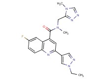 2-(1-ethyl-1H-pyrazol-4-yl)-6-fluoro-N-methyl-N-[(4-methyl-4H-1,2,4-triazol-3-yl)methyl]quinoline-4-carboxamide