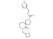 7-(cyclobutylmethyl)-2-[3-(1H-pyrazol-4-yl)propanoyl]-2,7-diazaspiro[4.5]decan-6-one