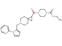 ethyl 4-[(6-{[1-(2-pyridinyl)-1H-pyrrol-2-yl]methyl}-6-azaspiro[2.5]oct-1-yl)carbonyl]-1-piperazinecarboxylate