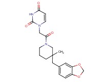 1-{2-[3-(1,3-benzodioxol-5-ylmethyl)-3-methylpiperidin-1-yl]-2-oxoethyl}pyrimidine-2,4(1H,3H)-dione