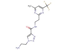 1-(2-aminoethyl)-N-{2-[4-methyl-6-(trifluoromethyl)pyrimidin-2-yl]ethyl}-1H-1,2,3-triazole-4-carboxamide