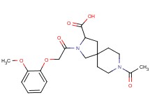 8-acetyl-2-[(2-methoxyphenoxy)acetyl]-2,8-diazaspiro[4.5]decane-3-carboxylic acid