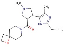 7-{[(3R*,4R*)-4-(2-ethyl-4-methyl-1H-imidazol-5-yl)-1-methylpyrrolidin-3-yl]carbonyl}-1-oxa-7-azaspiro[3.5]nonane