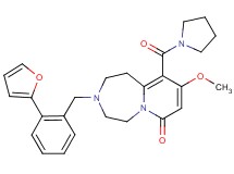 3-[2-(2-furyl)benzyl]-9-methoxy-10-(1-pyrrolidinylcarbonyl)-2,3,4,5-tetrahydropyrido[1,2-d][1,4]diazepin-7(1H)-one
