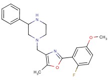 1-{[2-(2-fluoro-5-methoxyphenyl)-5-methyl-1,3-oxazol-4-yl]methyl}-3-phenylpiperazine