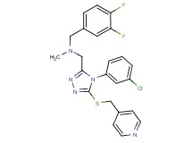 ({4-(3-chlorophenyl)-5-[(4-pyridinylmethyl)thio]-4H-1,2,4-triazol-3-yl}methyl)(3,4-difluorobenzyl)methylamine