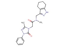 N-methyl-2-(3-methyl-5-oxo-1-phenyl-1,5-dihydro-4H-1,2,4-triazol-4-yl)-N-(4,5,6,7-tetrahydro-1H-indazol-3-ylmethyl)acetamide