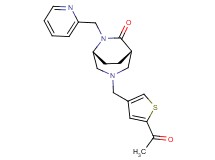 (1S*,5R*)-3-[(5-acetyl-3-thienyl)methyl]-6-(2-pyridinylmethyl)-3,6-diazabicyclo[3.2.2]nonan-7-one