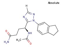(4S)-4-(acetylamino)-4-[1-(2,3-dihydro-1H-inden-5-yl)-1H-1,2,4-triazol-5-yl]butanamide