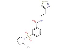 3-[(2-methylpyrrolidin-1-yl)sulfonyl]-N-[2-(1,3-thiazol-4-yl)ethyl]benzamide