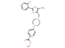 methyl 4-(4-{[2-(2-chlorophenyl)-5-methyl-1,3-oxazol-4-yl]methyl}-1-piperazinyl)benzoate