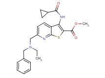 methyl 6-{[benzyl(ethyl)amino]methyl}-3-[(cyclopropylcarbonyl)amino]thieno[2,3-b]pyridine-2-carboxylate