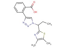 2-{1-[1-(4,5-dimethyl-1,3-thiazol-2-yl)propyl]-1H-1,2,3-triazol-4-yl}benzoic acid