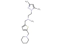 2-(3,5-dimethyl-1H-pyrazol-1-yl)-N-methyl-N-{[5-(piperidin-1-ylmethyl)-2-thienyl]methyl}ethanamine