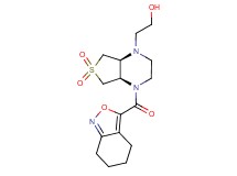 2-[(4aR,7aS)-6,6-dioxido-4-(4,5,6,7-tetrahydro-2,1-benzisoxazol-3-ylcarbonyl)hexahydrothieno[3,4-b]pyrazin-1(2H)-yl]ethanol