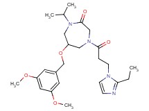 6-[(3,5-dimethoxybenzyl)oxy]-4-[3-(2-ethyl-1H-imidazol-1-yl)propanoyl]-1-isopropyl-1,4-diazepan-2-one