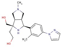 2-{(1R*,3S*,3aS*,6aR*)-1-(hydroxymethyl)-5-methyl-3-[2-methyl-4-(1H-pyrazol-1-yl)phenyl]octahydropyrrolo[3,4-c]pyrrol-1-yl}ethanol