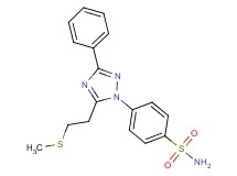 4-{5-[2-(methylthio)ethyl]-3-phenyl-1H-1,2,4-triazol-1-yl}benzenesulfonamide