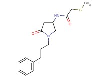 2-(methylthio)-N-[5-oxo-1-(3-phenylpropyl)-3-pyrrolidinyl]acetamide