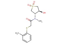 N-[(3S*,4S*)-4-hydroxy-1,1-dioxidotetrahydro-3-thienyl]-N-methyl-2-[(2-methylphenyl)thio]acetamide