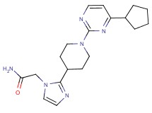 2-{2-[1-(4-cyclopentyl-2-pyrimidinyl)-4-piperidinyl]-1H-imidazol-1-yl}acetamide