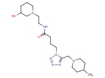 N-[2-(3-hydroxy-1-piperidinyl)ethyl]-4-{5-[(4-methyl-1-piperidinyl)methyl]-1H-tetrazol-1-yl}butanamide