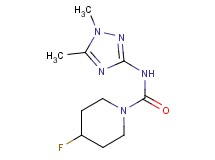 N-(1,5-dimethyl-1H-1,2,4-triazol-3-yl)-4-fluoropiperidine-1-carboxamide