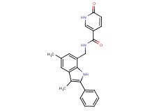 N-[(3,5-dimethyl-2-phenyl-1H-indol-7-yl)methyl]-6-oxo-1,6-dihydropyridine-3-carboxamide