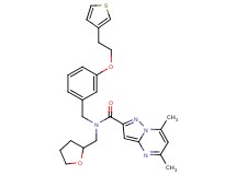 5,7-dimethyl-N-(tetrahydro-2-furanylmethyl)-N-{3-[2-(3-thienyl)ethoxy]benzyl}pyrazolo[1,5-a]pyrimidine-2-carboxamide
