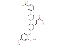 methyl 3-((3S*,4R*)-1-(2,4-dimethoxybenzyl)-4-{4-[3-(trifluoromethyl)phenyl]-1-piperazinyl}-3-piperidinyl)propanoate