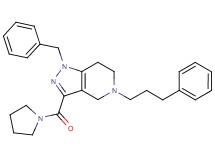 1-benzyl-5-(3-phenylpropyl)-3-(1-pyrrolidinylcarbonyl)-4,5,6,7-tetrahydro-1H-pyrazolo[4,3-c]pyridine