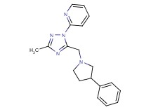 2-{3-methyl-5-[(3-phenylpyrrolidin-1-yl)methyl]-1H-1,2,4-triazol-1-yl}pyridine