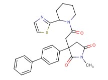 3-(4-biphenylyl)-1-methyl-3-{2-oxo-2-[2-(1,3-thiazol-2-yl)-1-piperidinyl]ethyl}-2,5-pyrrolidinedione