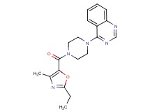 4-{4-[(2-ethyl-4-methyl-1,3-oxazol-5-yl)carbonyl]-1-piperazinyl}quinazoline
