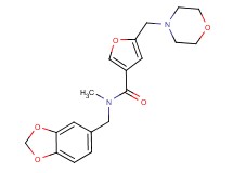 N-(1,3-benzodioxol-5-ylmethyl)-N-methyl-5-(morpholin-4-ylmethyl)-3-furamide