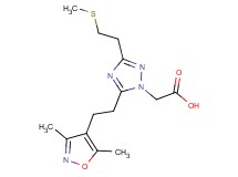 {5-[2-(3,5-dimethylisoxazol-4-yl)ethyl]-3-[2-(methylthio)ethyl]-1H-1,2,4-triazol-1-yl}acetic acid