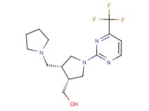 {(3R*,4R*)-4-(pyrrolidin-1-ylmethyl)-1-[4-(trifluoromethyl)pyrimidin-2-yl]pyrrolidin-3-yl}methanol