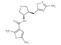 2,5-dimethyl-N-{(3R*,4S*)-4-[(3-methylisoxazol-5-yl)methyl]tetrahydrofuran-3-yl}-3-furamide