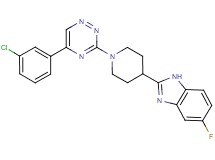 2-{1-[5-(3-chlorophenyl)-1,2,4-triazin-3-yl]-4-piperidinyl}-5-fluoro-1H-benzimidazole