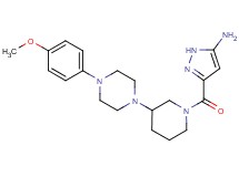 3-({3-[4-(4-methoxyphenyl)-1-piperazinyl]-1-piperidinyl}carbonyl)-1H-pyrazol-5-amine