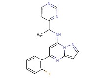5-(2-fluorophenyl)-N-[1-(4-pyrimidinyl)ethyl]pyrazolo[1,5-a]pyrimidin-7-amine