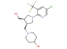 1-{[(3R*,4R*)-1-[5-chloro-3-(trifluoromethyl)pyridin-2-yl]-4-(hydroxymethyl)pyrrolidin-3-yl]methyl}piperidin-4-ol